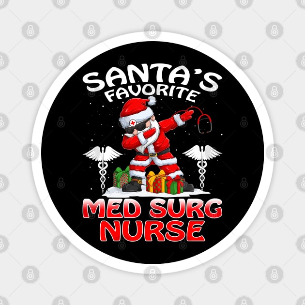 Santas Favorite Med Surg Nurse Christmas T Shirt Magnet by intelus